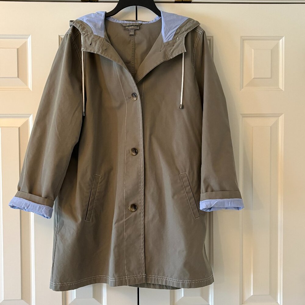 NWOT Macy's Style & Co. Hooded Jacket XL